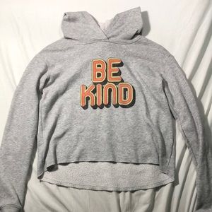Grey hoodie saying “be kind” size 14/16 from justice